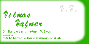 vilmos hafner business card